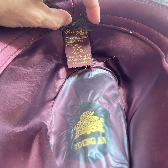 Vintage Young An L Fedora Wool Blend Tweed Hat Brown No Imperfections - Picture 5 of 6